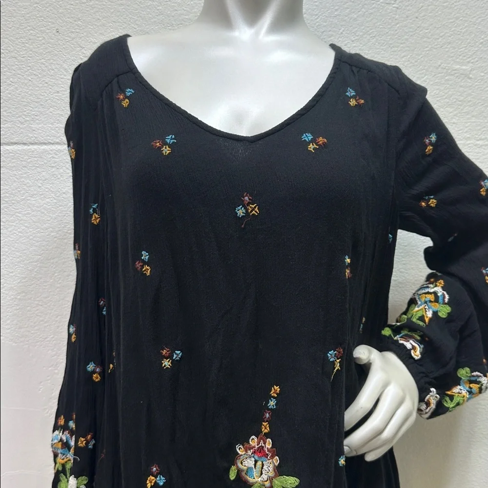 Free People Oxford Embroidered Mini Dress